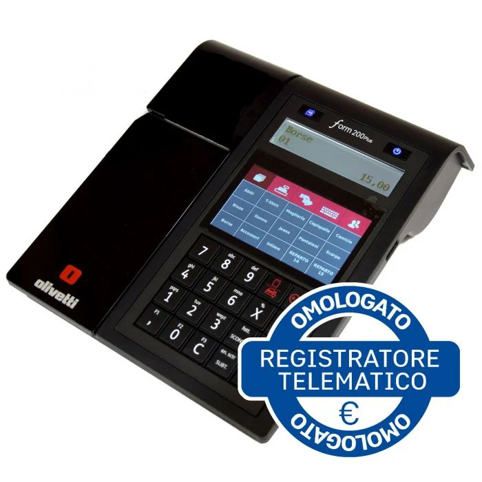 Registratore di cassa telematico Olivetti Form 200 Plus vista frontale
